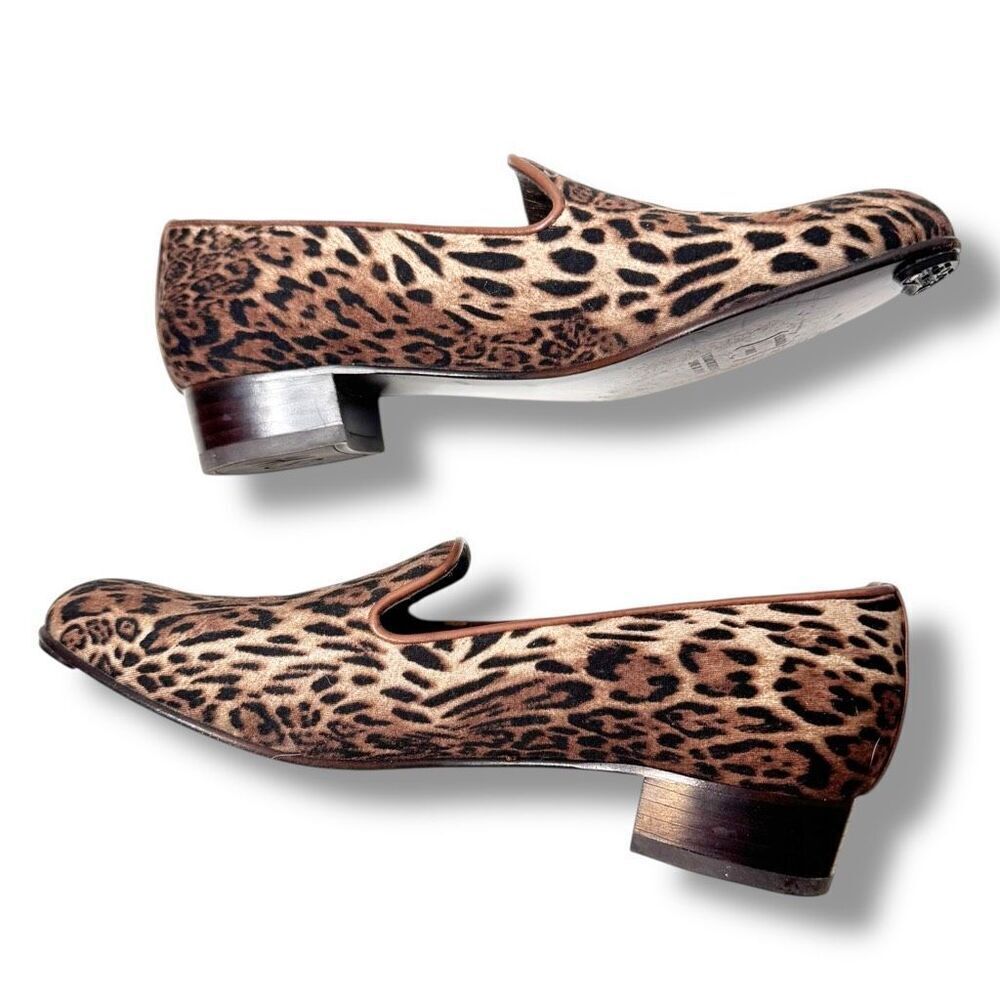 Stuart Weitzman Leopard Print Fabric Leather Trim… - image 6